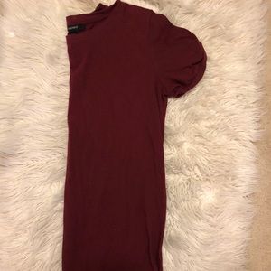 maroon t shirt dress